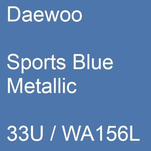 Daewoo, Sports Blue Metallic, 33U / WA156L.